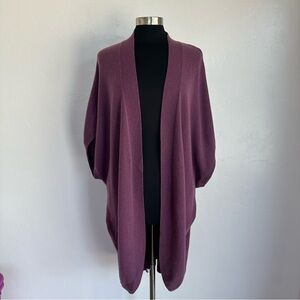 NWT KATHRYN McCARRON Isabel Cashmere Poncho Purple Size OS